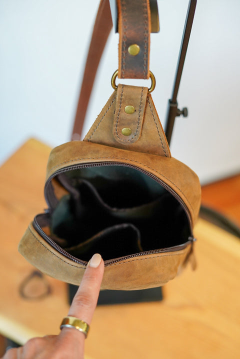Sling Bag ("Crazyhorse" Brown)