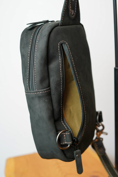 Sling Bag (Nubuck: Midnight Black)