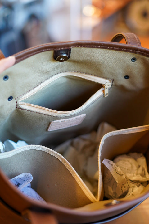 Tote Bag (Two Tone: Dark Amber Harness + Rock River Cappuccino)