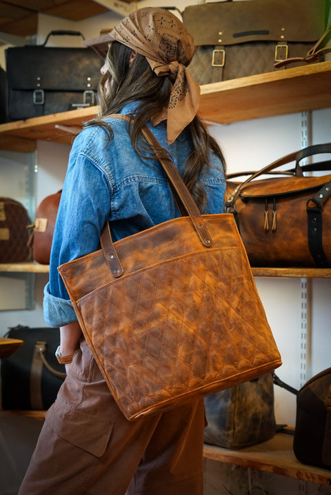 Tote Bag (Diamond Stitch: Hillybilly Copper)