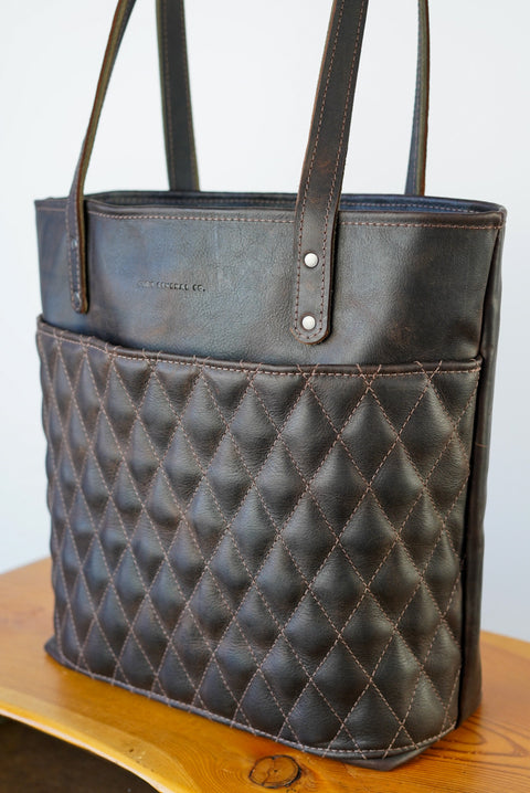 Tote Bag (Diamond Stitch: Pebbled Mulberry)