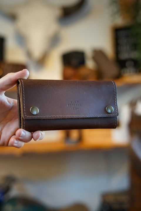 Trifold Long Wallet (Dark Amber Harness)