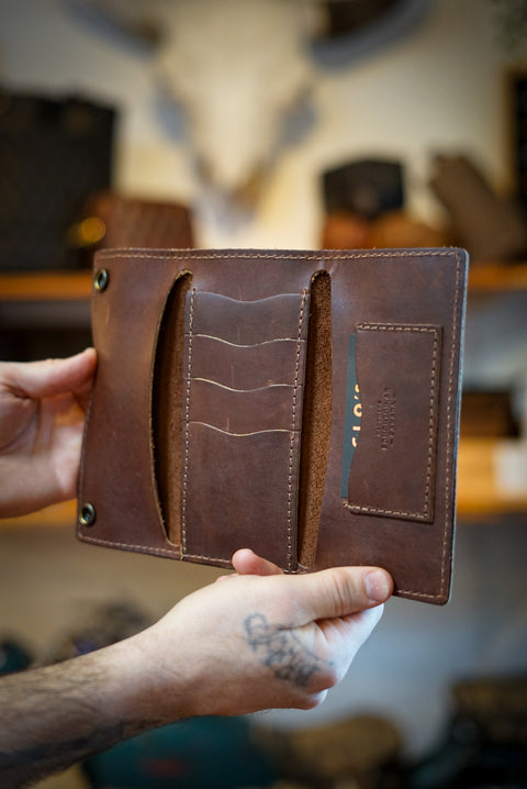 Trifold Long Wallet (Dark Amber Harness)