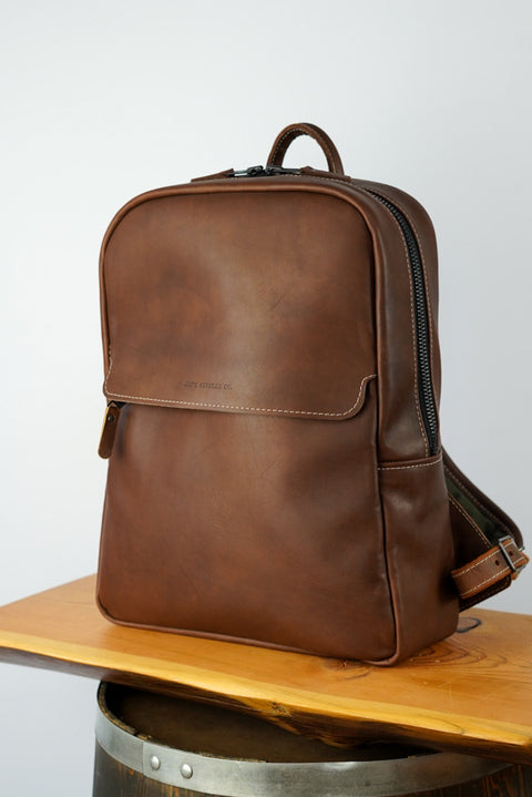 bubilian leather backpack_choco Urban Adventure Backpack (Milk Chocolate) – Clo's General Leather Co