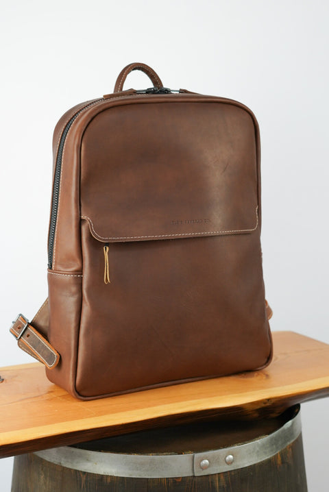 bubilian leather backpack_choco Bub Backpack (M) Da Milano it is the ideal companion for your urban travels Bubilian Basic Backpack