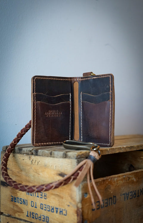 Mini Trucker Wallet + Braided Lanyard (Hardtimes Brown)