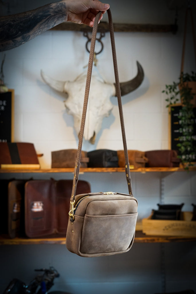 Handmade rectangle purse. Made from full grain leather in Edmonton Alberta