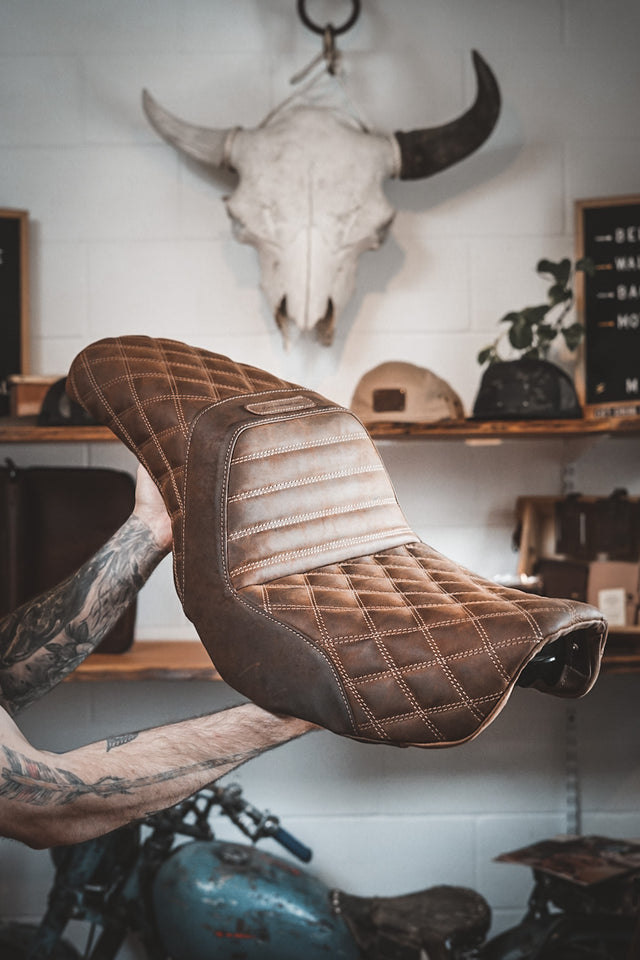 Motorcycle Seat Reupholster Clo's General Leather Co.