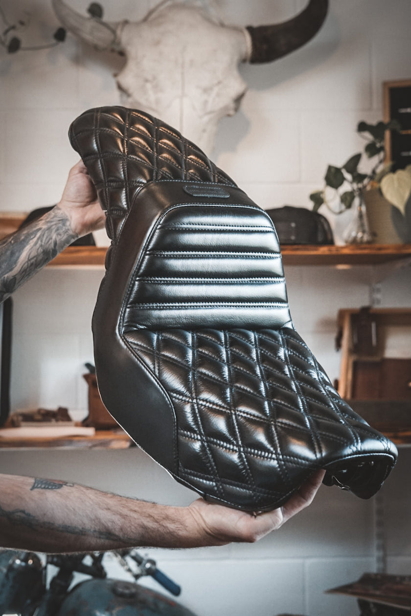 Motorcycle Seat Reupholster Clo's General Leather Co.