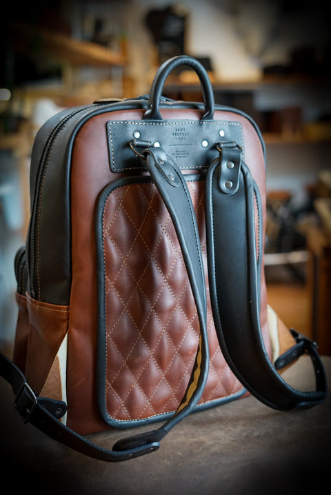 Commuter Backpack (Two Tone: Brown Body/Black Accents)