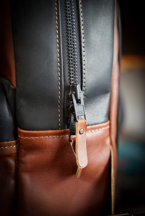 Commuter Backpack (Two Tone: Brown Body/Black Accents)