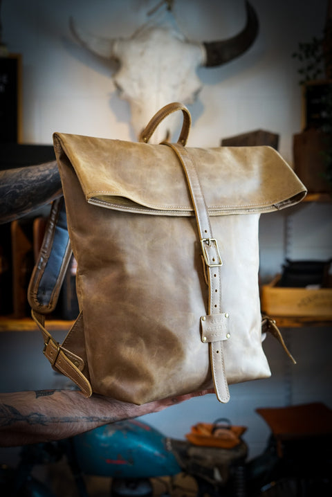 Rolltop Backpack (Tobacco Brown)