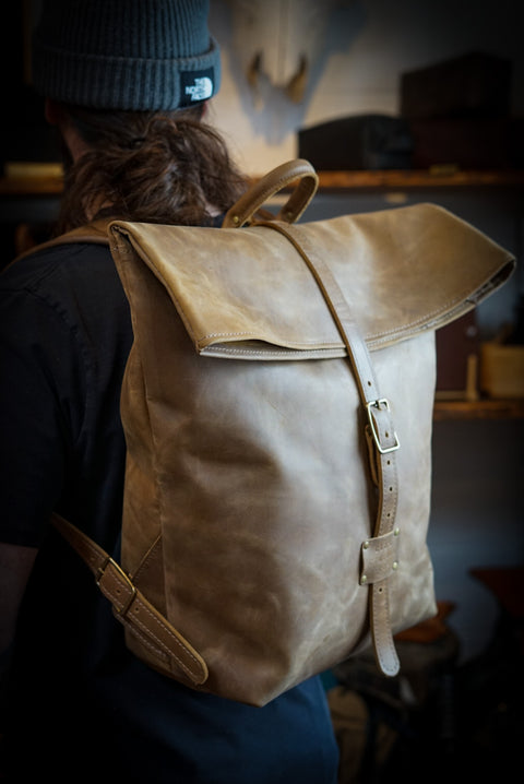 Rolltop Backpack (Tobacco Brown)